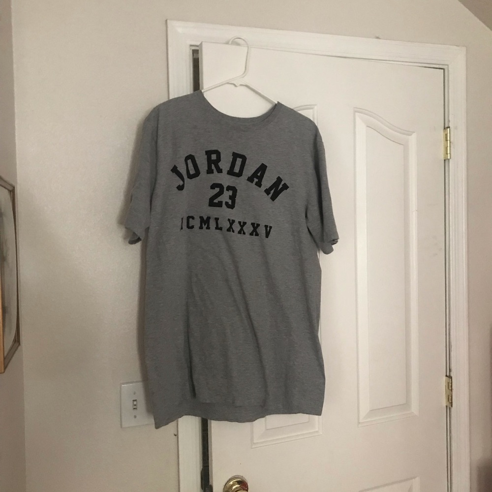 Nike Jordan # 23 Men's XLT Gray Athletic Tee Shirt